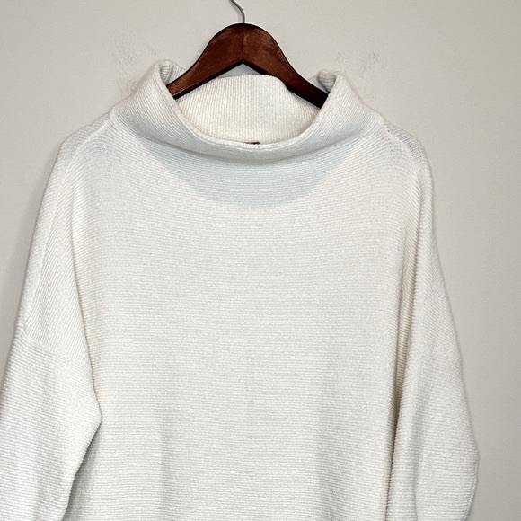 Free People Ribbed Ottoman Slouchy Tunic Sweater, Size Small, Color Cream| EUC - Picture 7 of 14